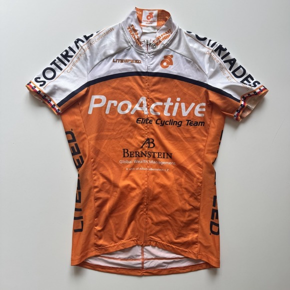 Tops - CHAMP-SYS Womens Medium‎ Cycling Team Jersey Orange Texas